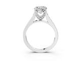 White gold Heart Brilliant Cut Diamond Engagement Ring with Pavé Band and Four-Prong Setting_80