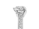 White gold Heart Brilliant Cut Diamond Engagement Ring with Pavé Band and Four-Prong Setting_82