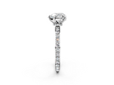 White gold Heart Brilliant Pavé Band Solitaire with Four-Prong Setting_46