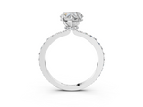White gold Heart Brilliant Pavé Band Solitaire with Four-Prong Setting_48