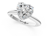 White gold Heart Brilliant Solitaire Engagement Ring with Six-Prong Setting and Classic Band_21