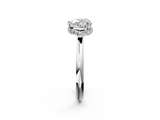 White gold Heart Brilliant Solitaire Engagement Ring with Six-Prong Setting and Classic Band_22