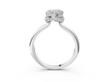White gold Heart Brilliant Solitaire Engagement Ring with Six-Prong Setting and Classic Band_23