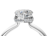 White gold Heart Brilliant Solitaire Engagement Ring with Six-Prong Setting and Classic Band_24