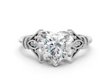 White gold Heart Brilliant Solitaire with Pave Band and Four-Prong Setting_20