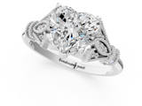White gold Heart Brilliant Solitaire with Pave Band and Four-Prong Setting_21