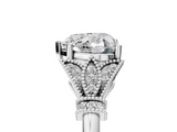 White gold Heart Brilliant Solitaire with Pave Band and Four-Prong Setting_25