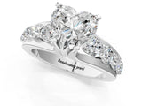 White gold Heart Brilliant Solitaire with Side Stones on a Pave Band and Four-Prong Setting_47