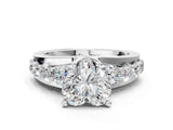 White gold Heart Brilliant Solitaire with Side Stones on a Pave Band and Four-Prong Setting_76