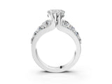White gold Heart Brilliant Solitaire with Side Stones on a Pave Band and Four-Prong Setting_79