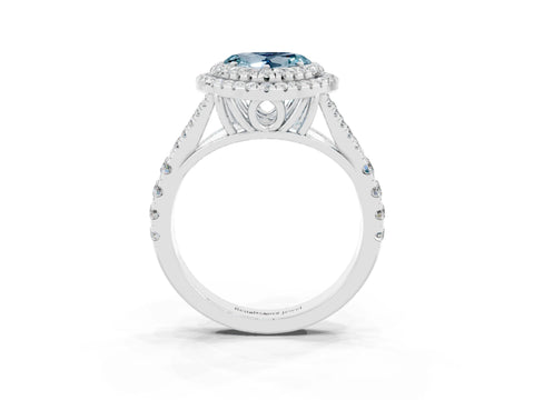 White gold Heart Cut Aquamarine Pavé Split Shank Double Halo Engagement Ring_3