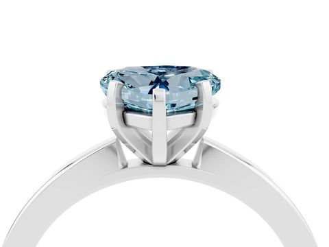 White gold Heart Cut Aquamarine Solitaire Engagement Ring with Classic Band and Four-Prong Setting_28