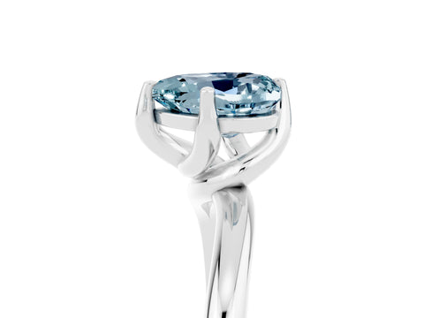 White gold Heart Cut Aquamarine Solitaire Engagement Ring with Four-Prong Setting and Classic Band_17