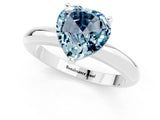 White gold Heart Cut Aquamarine Solitaire Engagement Ring with Round Band and Four-Prong Setting_1
