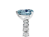 White gold Heart Cut Aquamarine Solitaire Pavé Engagement Ring with Round Band and Prong Setting_17