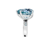 White gold Heart Cut Aquamarine Solitaire Ring with Thin Band and Prong Setting_17