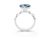 White gold Heart Cut Aquamarine Solitaire Twisted Band with Round  Accents and Prong Setting_15