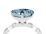 White gold Heart Cut Aquamarine Solitaire Twisted Band with Round  Accents and Prong Setting_16