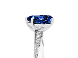 White gold Heart Cut Blue Sapphire Engagement Ring with Side Stone Accents and Four-Prong Setting_47