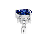 White gold Heart Cut Blue Sapphire Ring with Side Stones and Four-Prong Setting_41