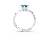 White gold Heart Cut Blue Topaz Engagement Ring with Side Stone Accents and Four-Prong Setting_27
