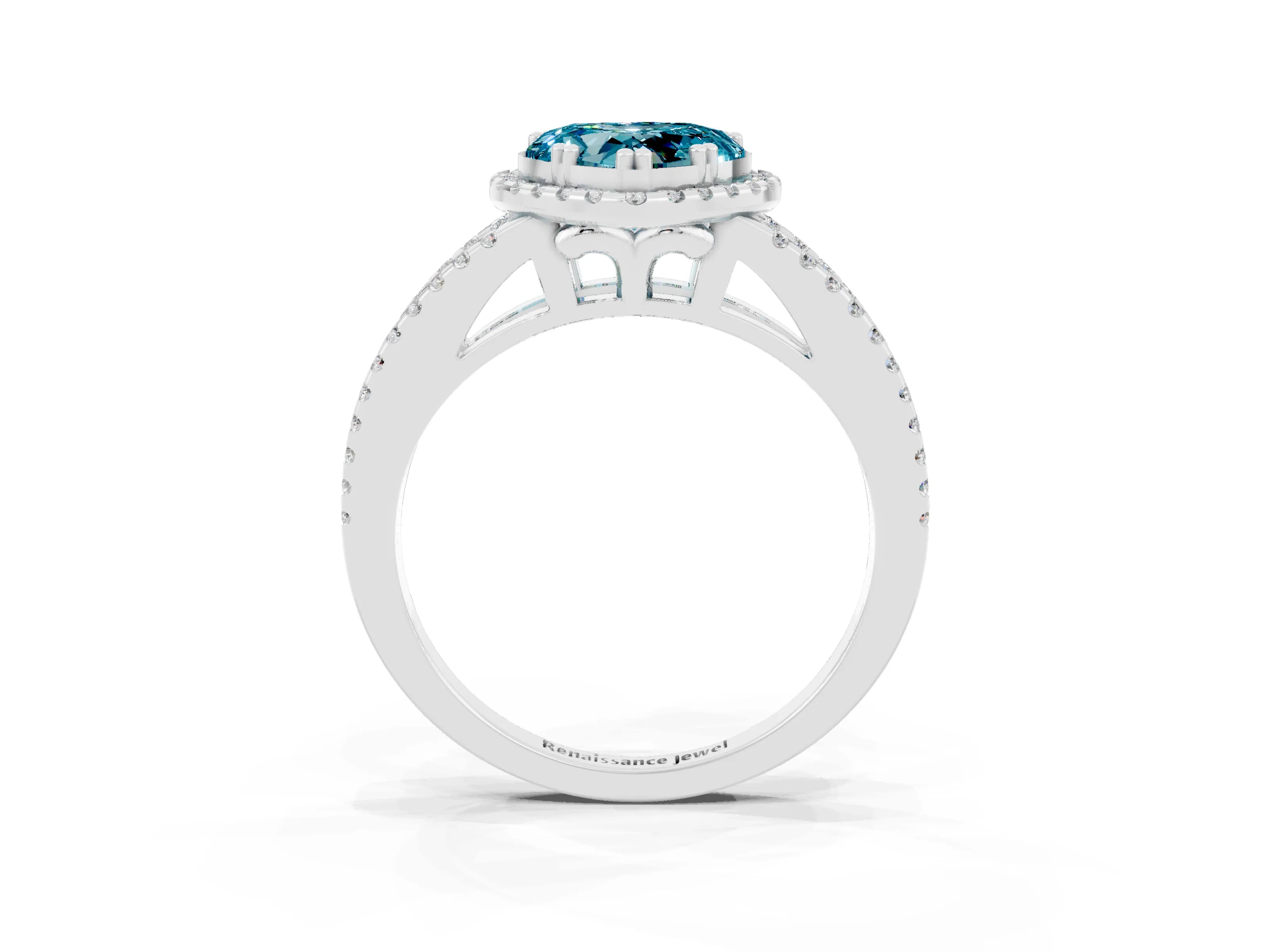 White gold Heart Cut Blue Topaz Halo Split Shank Engagement Ring_15