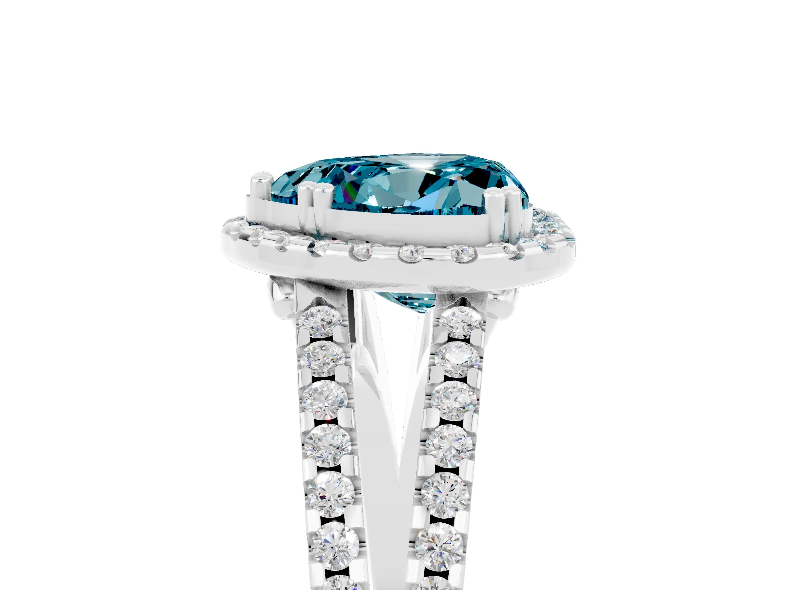 White gold Heart Cut Blue Topaz Halo Split Shank Engagement Ring_17