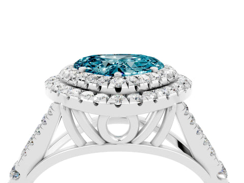 White gold Heart Cut Blue Topaz Pavé Split Shank Double Halo Engagement Ring_4