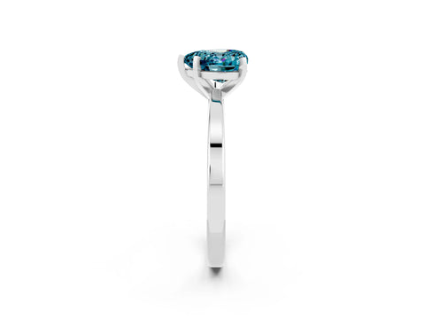 White gold Heart Cut Blue Topaz Solitaire Engagement Ring with Classic Band and Four-Prong Setting_38
