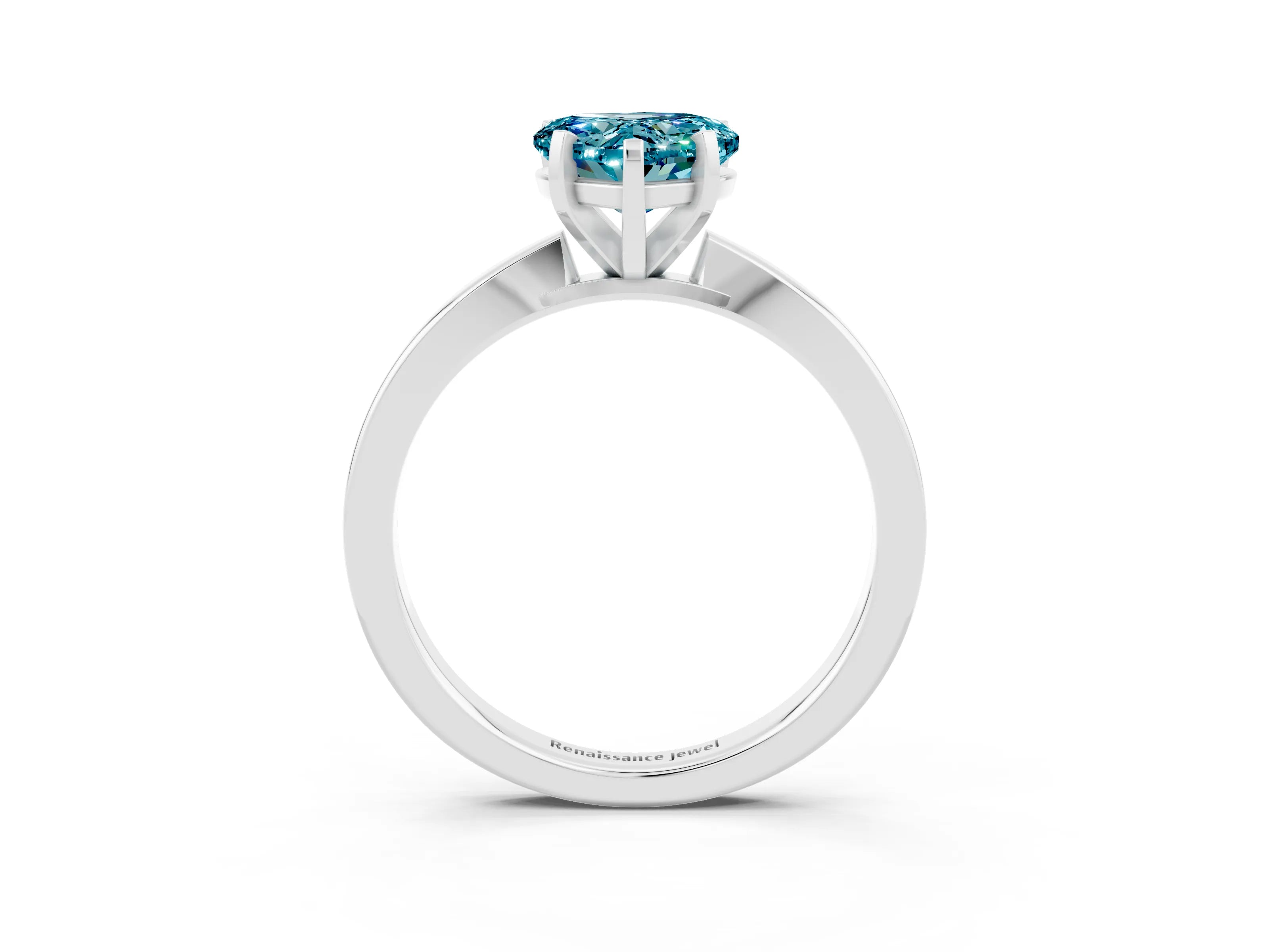 White gold Heart Cut Blue Topaz Solitaire Engagement Ring with Classic Band and Four-Prong Setting_39