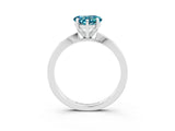 White gold Heart Cut Blue Topaz Solitaire Engagement Ring with Classic Band and Four-Prong Setting_39