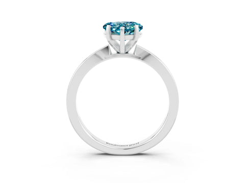 White gold Heart Cut Blue Topaz Solitaire Engagement Ring with Classic Band and Four-Prong Setting_39