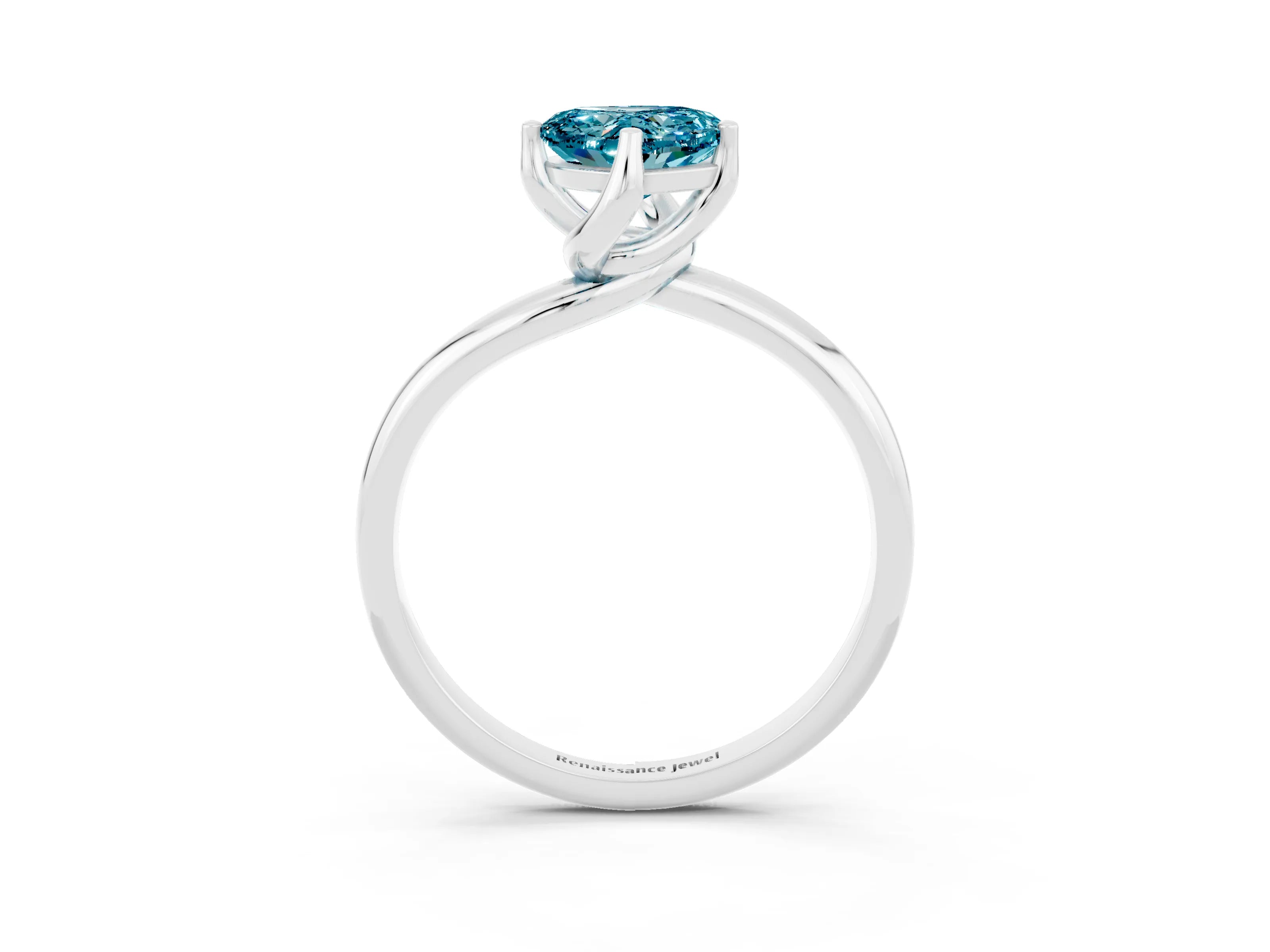 White gold Heart Cut Blue Topaz Solitaire Engagement Ring with Four-Prong Setting and Classic Band_15