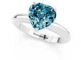 White gold Heart Cut Blue Topaz Solitaire Engagement Ring with Round Band and Four-Prong Setting_1