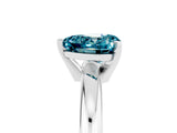 White gold Heart Cut Blue Topaz Solitaire Engagement Ring with Round Band and Four-Prong Setting_5