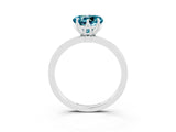 White gold Heart Cut Blue Topaz Solitaire Ring with Thin Band and Prong Setting_15
