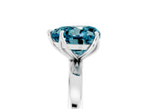 White gold Heart Cut Blue Topaz Solitaire Ring with Thin Band and Prong Setting_17