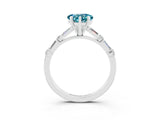 White gold Heart Cut Blue Topaz Solitaire with Side Baguettes and Channel Set Band_3