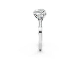 White gold Heart Cut Brilliant Three-Stone Diamond Ring with Pavé Band and Four-Prong Setting_27