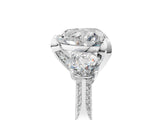 White gold Heart Cut Brilliant Three-Stone Diamond Ring with Pavé Band and Four-Prong Setting_36