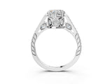 White gold Heart Cut Cathedral Pave Diamond Engagement Ring with Six-Prong Setting_53