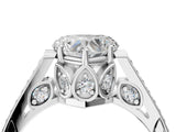 White gold Heart Cut Cathedral Pave Diamond Engagement Ring with Six-Prong Setting_57