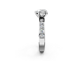 White gold Heart Cut Channel Set Diamond Engagement Ring with Four-Prong Setting_238