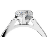 White gold Heart Cut Channel Set Solitaire Engagement Ring with Four-Prong Setting_236