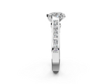 White gold Heart Cut Channel Set Solitaire Engagement Ring with Prong Setting_60