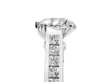 White gold Heart Cut Channel Set Solitaire Engagement Ring with Prong Setting_63