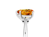 White gold Heart Cut Citrine Solitaire Engagement Ring with Classic Band and Four-Prong Setting_47