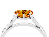 White gold Heart Cut Citrine Solitaire Twist Band Prong Setting Ring_40