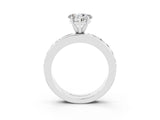 White gold Heart Cut Cut Channel Set Diamond Engagement Ring with Four-Prong Setting_10