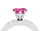 White gold Heart Cut Cut Channel Set Diamond Engagement Ring with Four-Prong Setting_10
